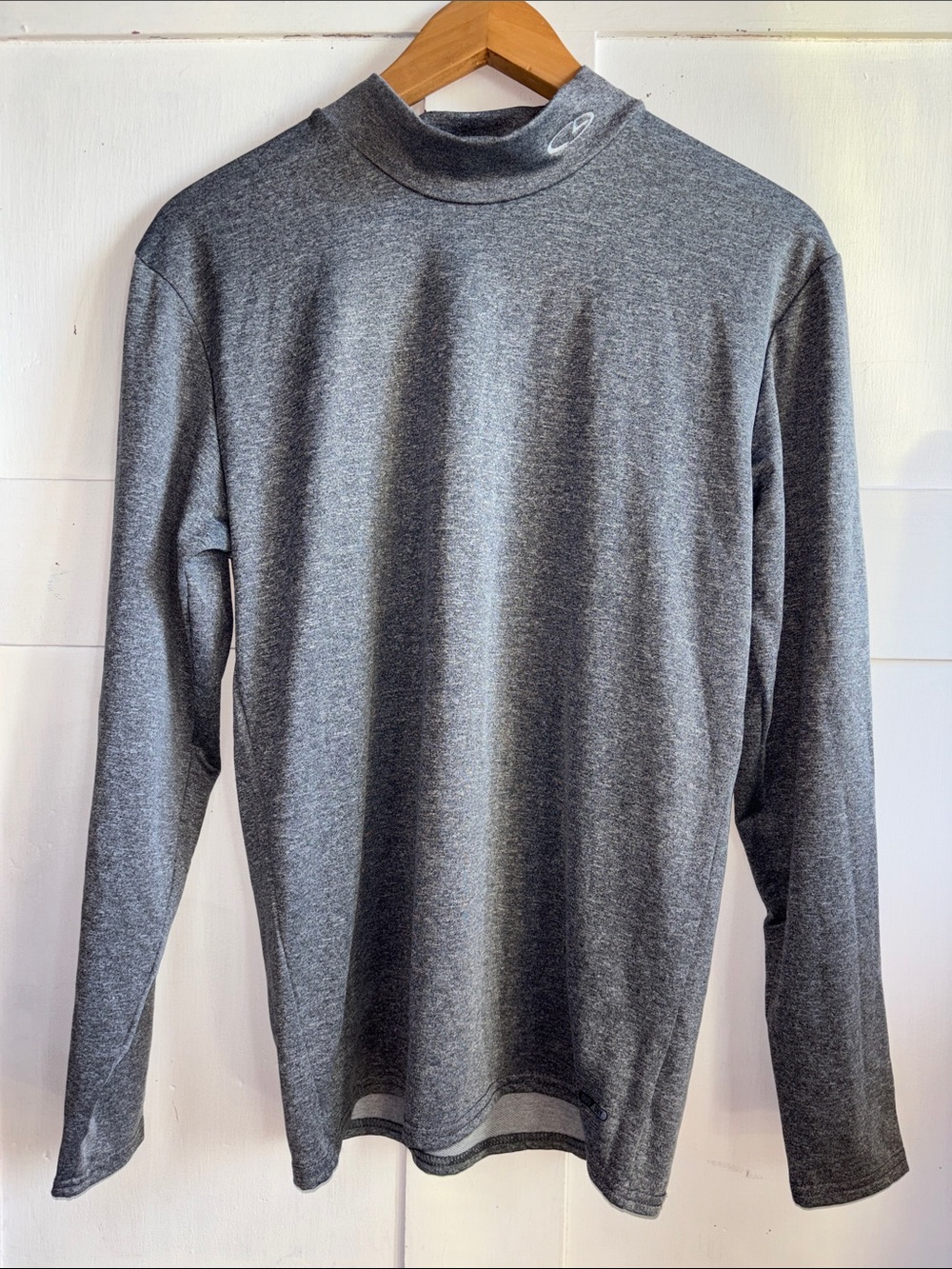 C9 Champion Kids Long-Sleeve Mock Neck Compression Shirt Heather Gray Size XL
